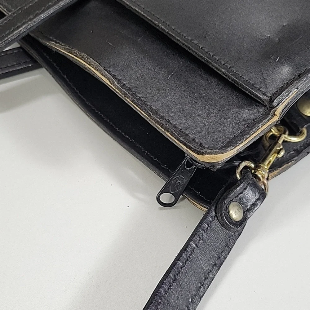 Vintage Hartmann Black Leather Briefcase